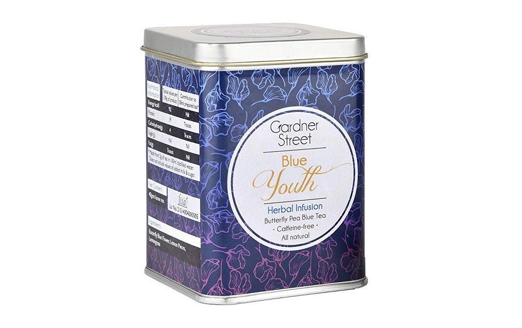 Gardner Street Blue Youth Herbal Infusion Butterfly Pea Blue Tea   Container  40 grams